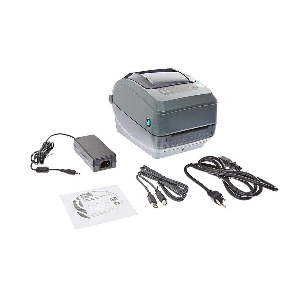 Zebra GK420t Direct Thermal Transfer Monochrome Label Printer USB Serial Parallel GK42-102510-000