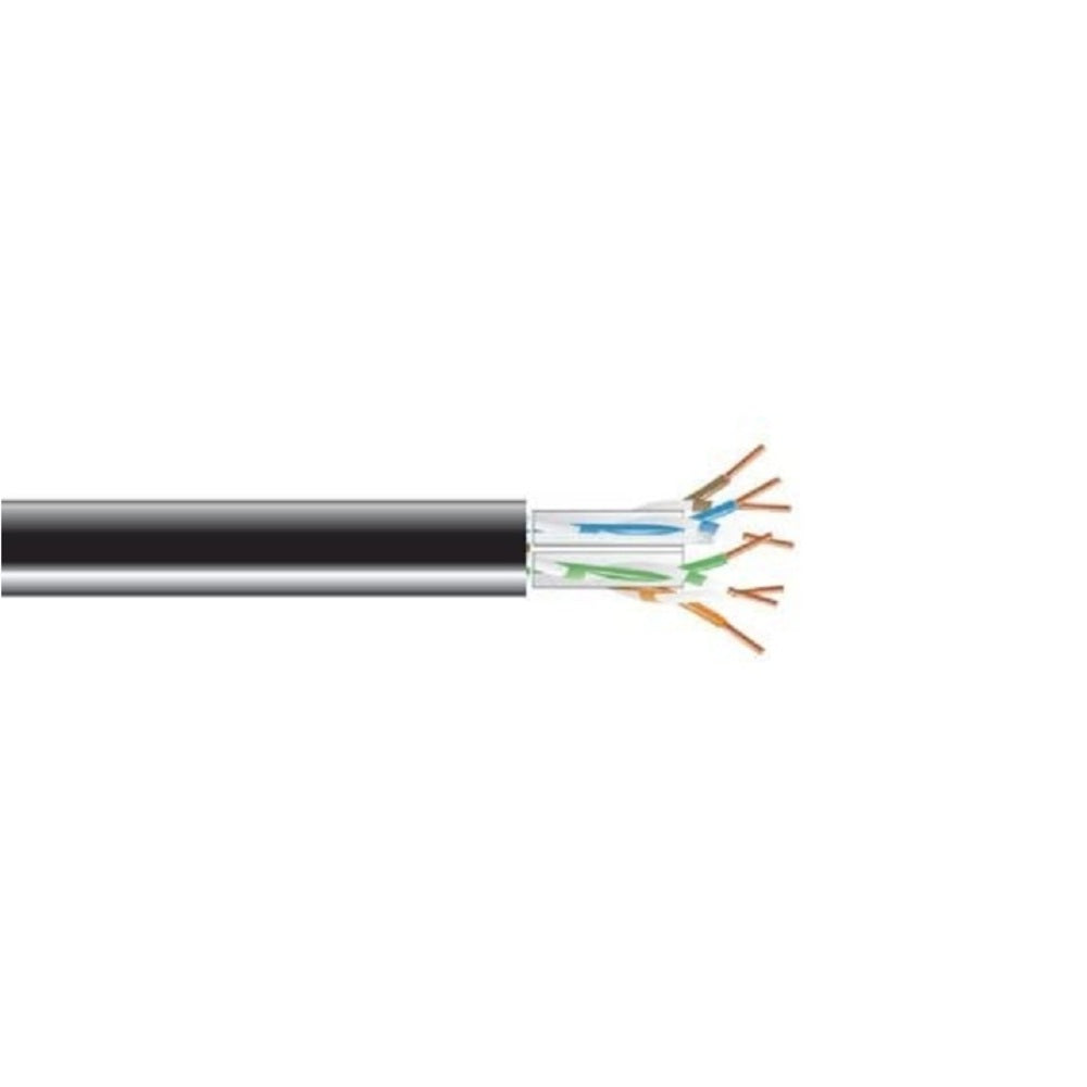 Black Box CAT6A UTP Solid Bulk Cable Black 1000ft Spool C6ABC50-BK-1000