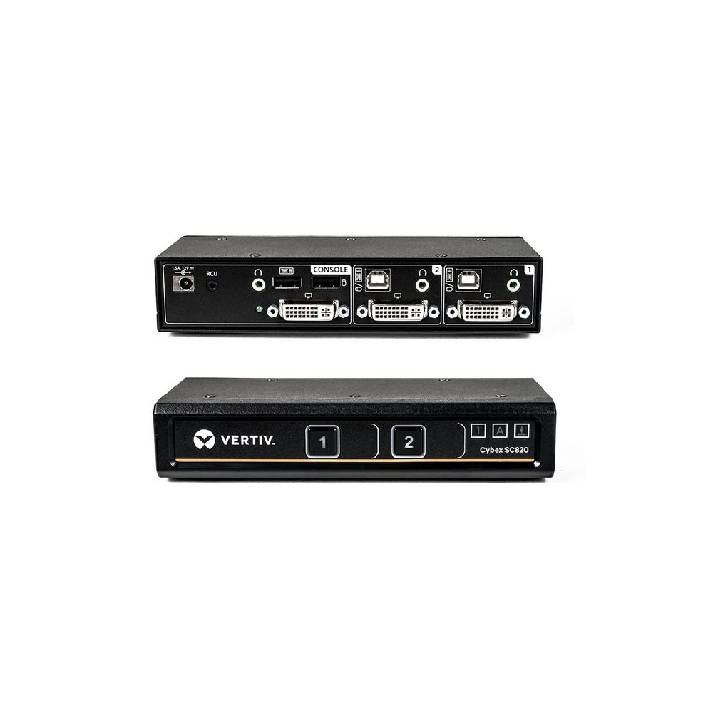 Vertiv Cybex SC 820 2-Ports 2x DVI-I 1x DVI-I 4x USB Secure KVM Compliant SC820-001