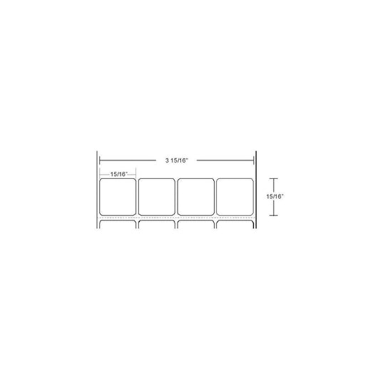 Zebra Z-Xtreme 5000T 2 190 labels/roll 0.9375x 0.9375 Thermal Label Paper 4-Pack 10008404