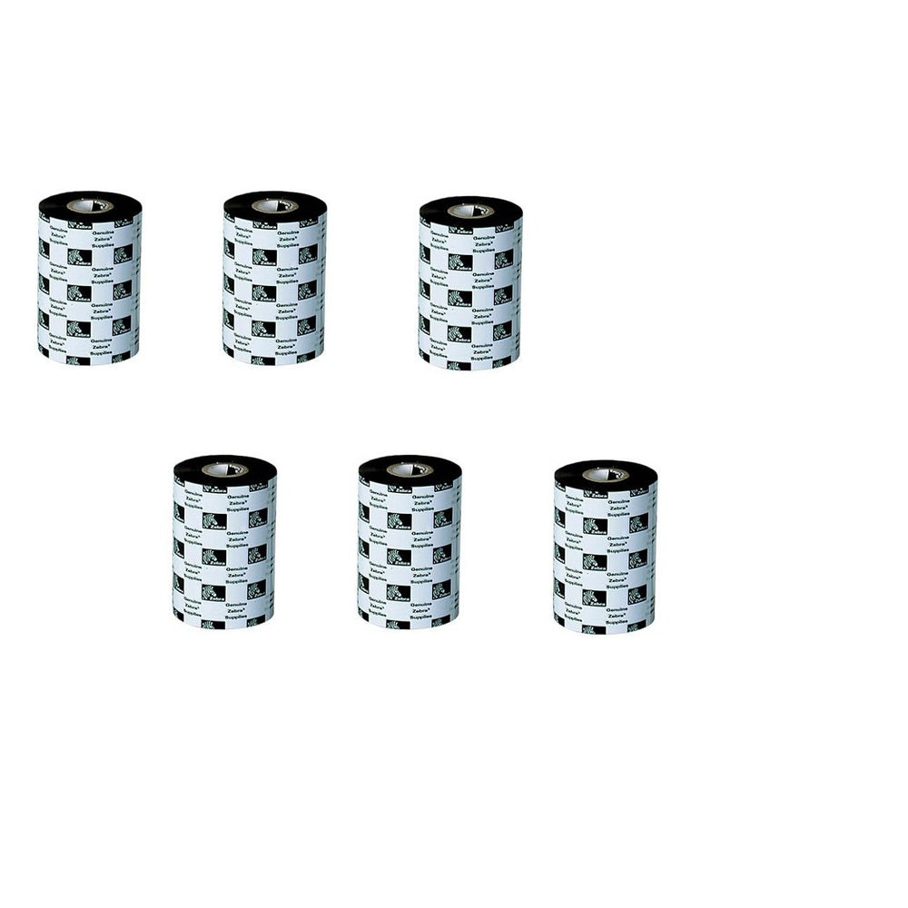 Zebra 8.66x1476' 5319 Thermal Transfer Wax Ribbon 6-Pack 05319BK22045