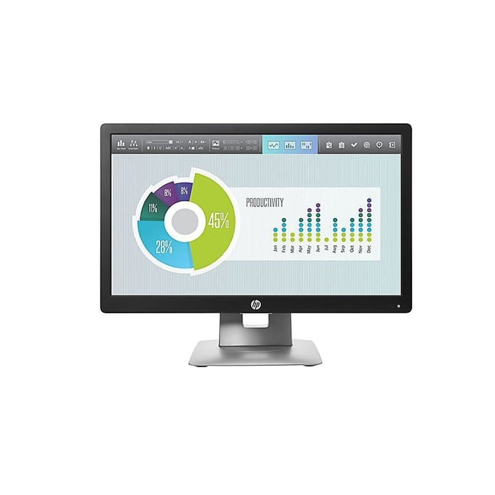 20 HP Elitedisplay E202 1600x900 VGA USB HDMI DP LED Monitor Black/Silver M1F41A8#ABA